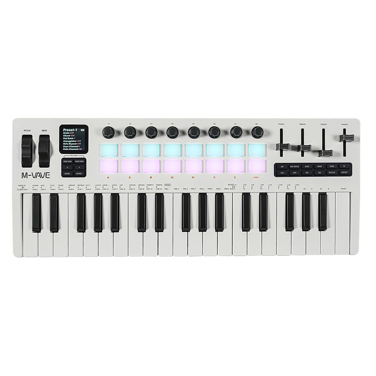 M-Vave SMK-37 Pro Bluetooth Midi Keyboard with Built-in FM Synth
